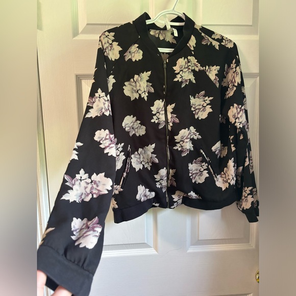 Live 4 Truth Jacket Womens Size L Black Floral Full Zip Pockets - Picture 2 of 4